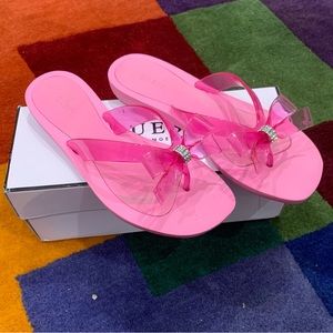 GUESS Pink Tutu bow Sandals Size: 7 M